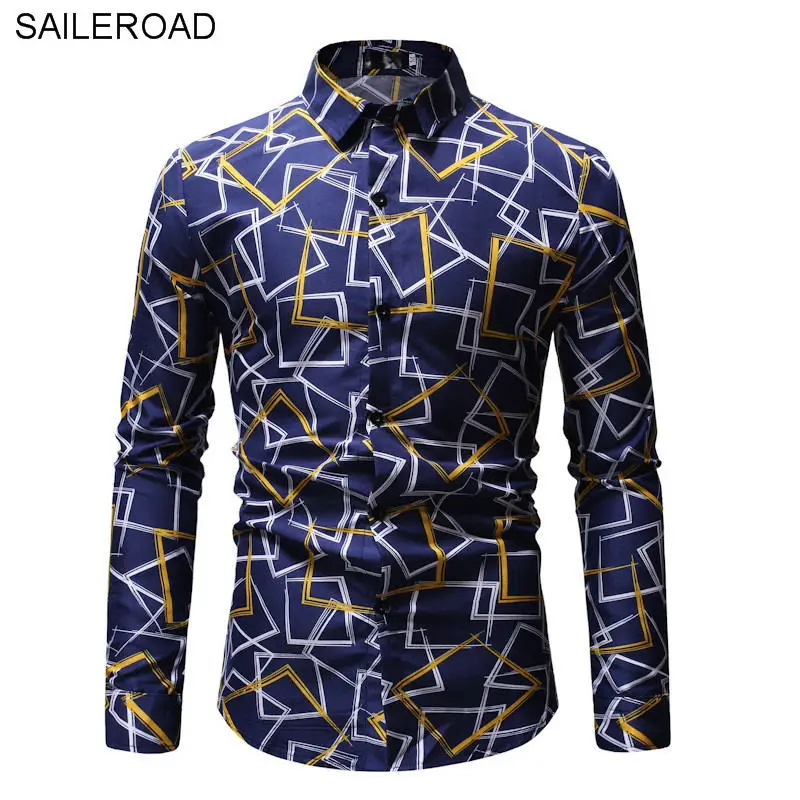 SAILEROAD новая весенне осенняя Модная брендовая мужская одежда Slim Fit Мужская рубашка