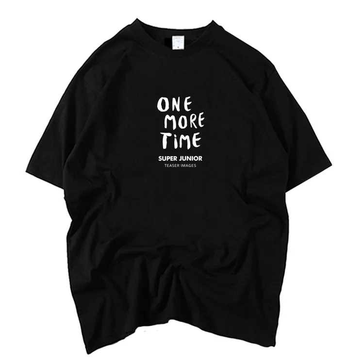 Новое поступление суперюниорская Футболка с принтом альбома one more same круглым
