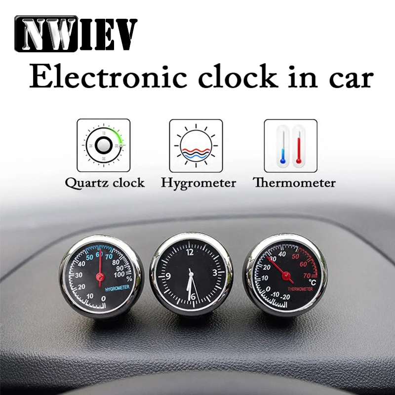 Часы NWIEV для Renault Megane 2 Captur Mitsubishi ASX Jeep Wrangler Peugeot автомобильные часы термометр