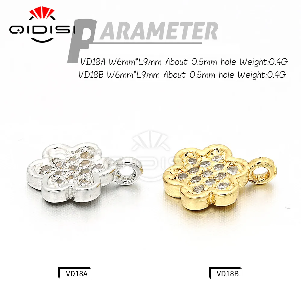 Flower Cubic Zirconia Necklace Pendant Accessories DIY Bracelet Pendants Copper Micro Sets | Украшения и аксессуары