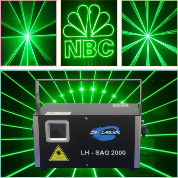 2000 МВт зеленый осьминог лазерный световой эффект внутри или наружное освещение