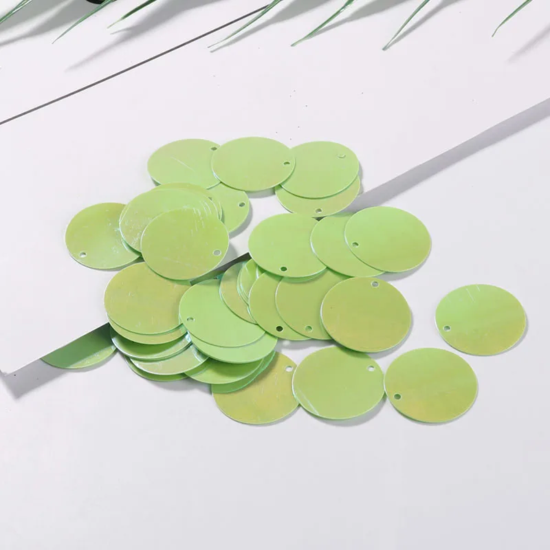 AB Light Green 60 шт./лот 25 мм блестки AB цвета большие круглые пайетки для рукоделия DIY Изготовление ювелирных изделий платье для латинских танцев Швейные аксессуары - Цвет: AB Light Green