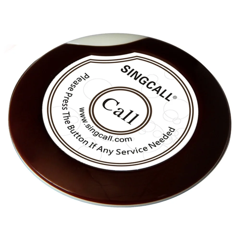

SINGCALL Wireless service calling button,ultrathin single call button for coffee or tea house,restaurant APE700 white