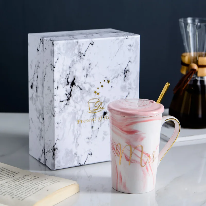 With packaging-3 Простой Фламинго керамическая чашка керамика чашки для молока кофе Рождественский подарок коллекция высокая температура цвет керамические художественные украшения подарочный набор - Цвет: With packaging-3