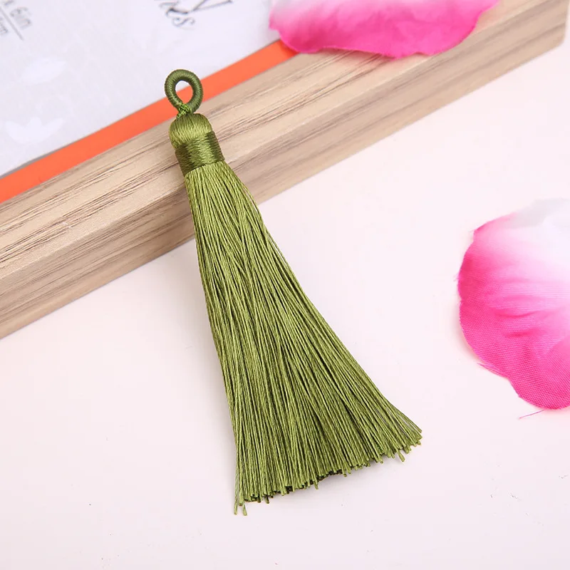 10pcs/lot 7cm Silk Tassel Fringe Sewing Cord Trim Key Tassels for DIY Earring Necklace Making Findings Accessories Party | Украшения и