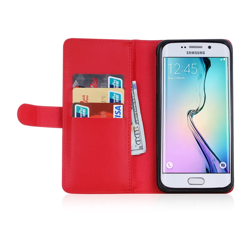 Флип Чехол Для Coque Samsung S6 Edge Роскошный кошелек кожаная сумка чехол для Galaxy s6/S6