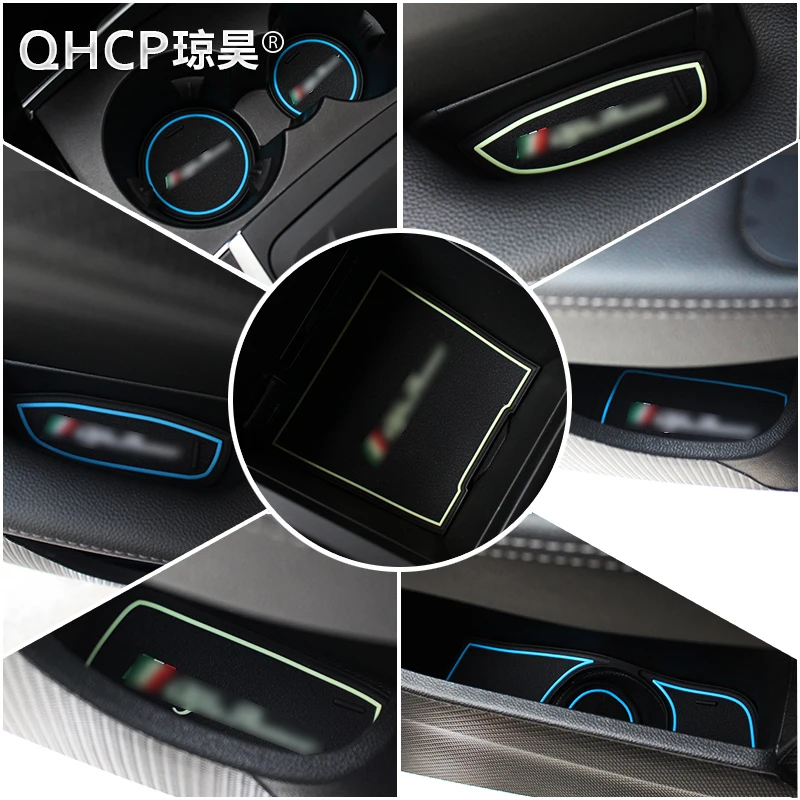 QHCP отличный автомобильный Стайлинг интерьерные дверные пазы коврики подушки
