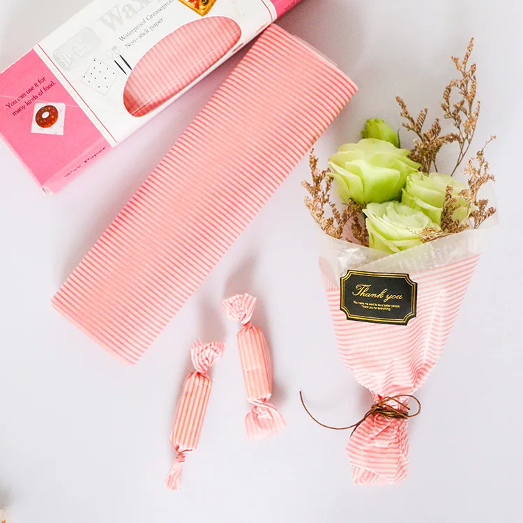 50 шт./лот вощеная бумага с различными узорами пищевая упаковочная смазочная для