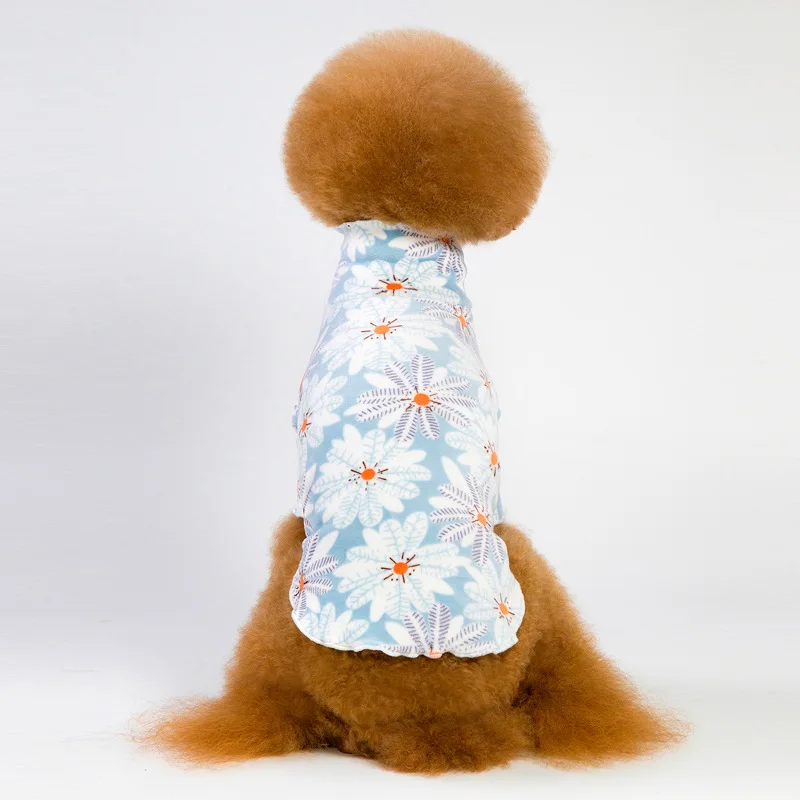 2018 New Autumn Printed Design Pet Dog Shirt Soft Breathable Clothes for Dogs High Collar Warm Bottoming Chihuahua Vests | Дом и сад