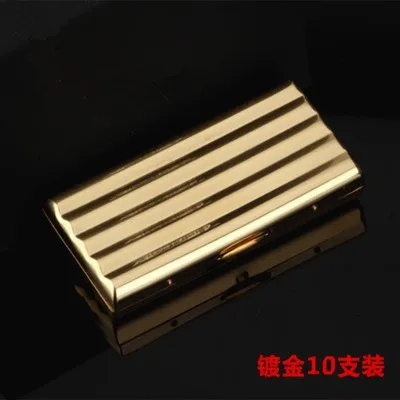 Креативный персональный Ультратонкий чехол для сигарет из нержавеющей стали и