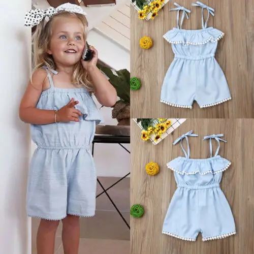 Одежда для маленьких девочек комбинезон без рукавов штаны костюм пляжный