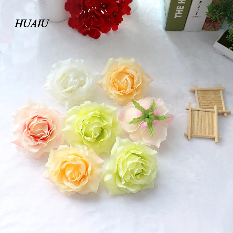 9 шт./лот декоративные цветы шелковые цветочные головки сделай сам для дома