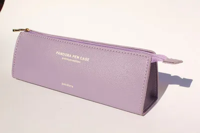 light purple Kawaii пенал для школьников, чехол для карандашей, милая стационарная сумка, ластик, органайзер, косметичка, чехол для ручек, подарочная сумочка - Цвет: light purple