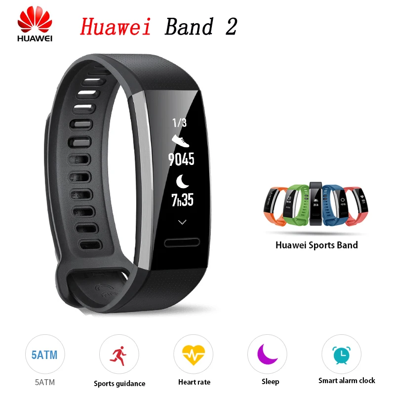Спортивный ремешок huawei 2 стандарта/gps Версия смарт браслет PMOLED сенсорный экран