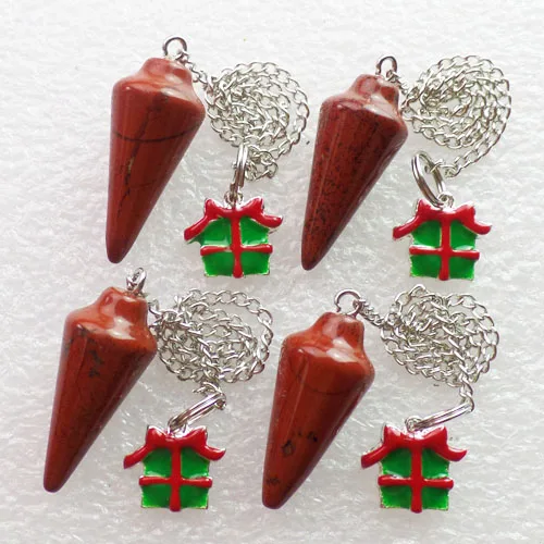 Бесплатная доставка 4 шт Красные яшмы и Рождественский подарок маятниковая