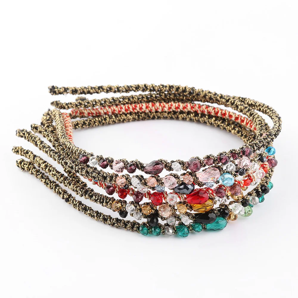 Женская повязка на голову с кристаллами 7 цветов|band yahoo|accessories modernband accessories |