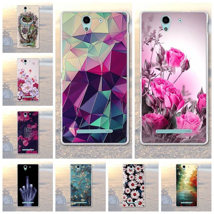 Чехол для телефона Sony Xperia C3 D2533 D2502 S55T S55U флип чехлы Dual S55T|case for sony xperia|case sonycase |