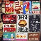Итальянская Пицца винтажная металлическая вывеска для кухни кафе декоративные тарелки мексиканская еда пирог наклейки кетчуп настенный металлический постер Декор MN74