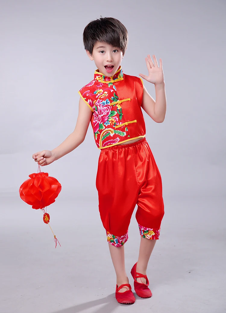 Yangko танцевальный костюм Qipao платье повседневные носовые платки танцевальное