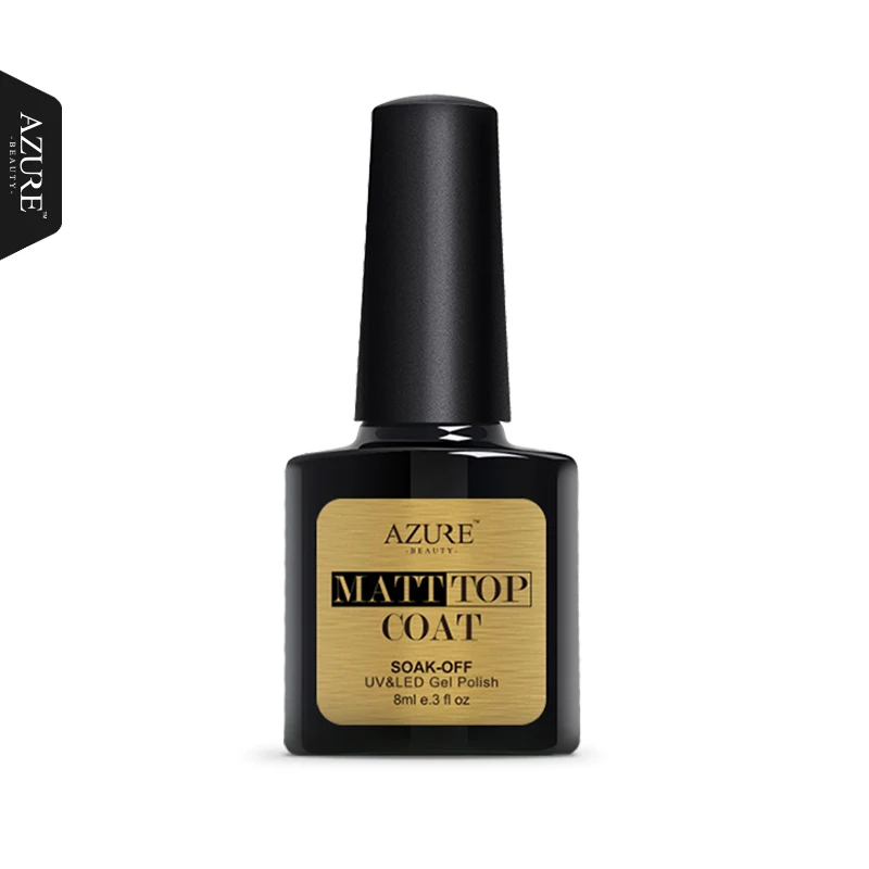 Лак для ногтей AZURE BEAUTY Matt Top Coat Lucky Color Гель лак Дизайн Маникюр УФ отмачиваемый