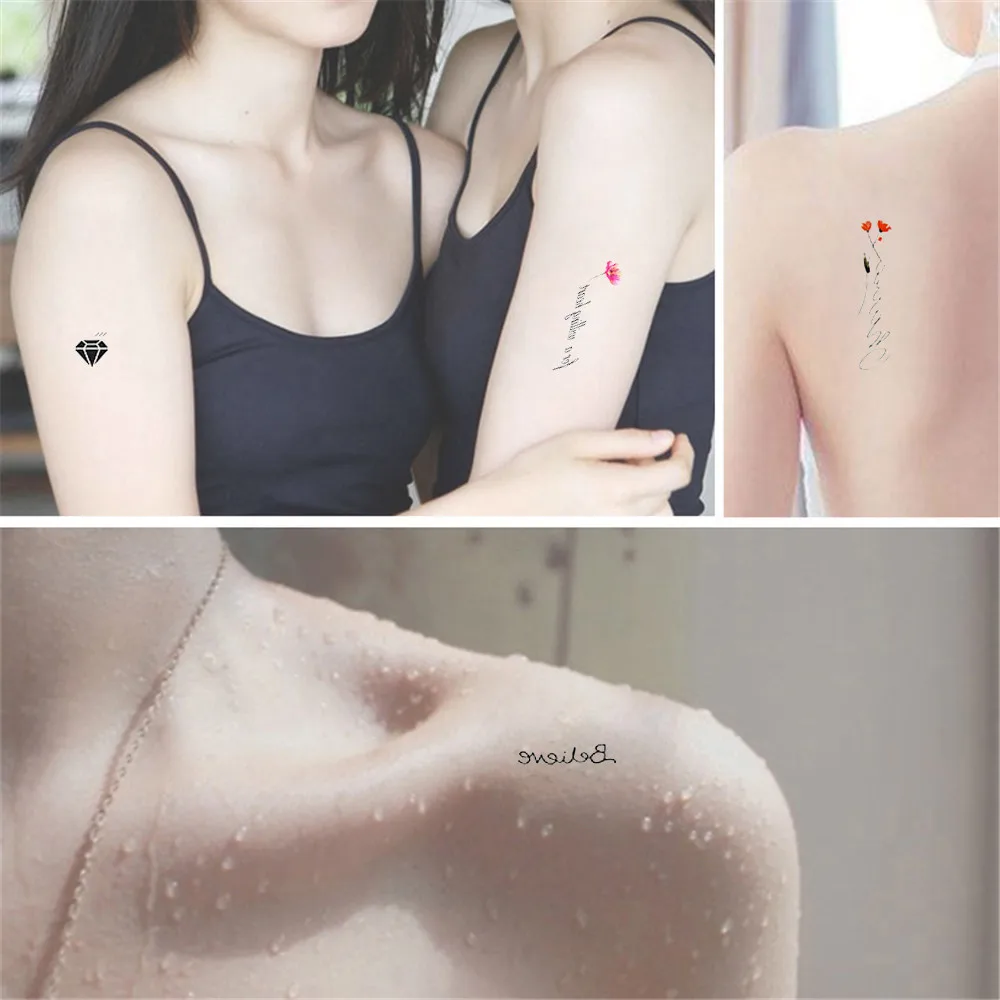 Водостойкая временная татуировка Наклейка 30 шт. лист металлическая золото