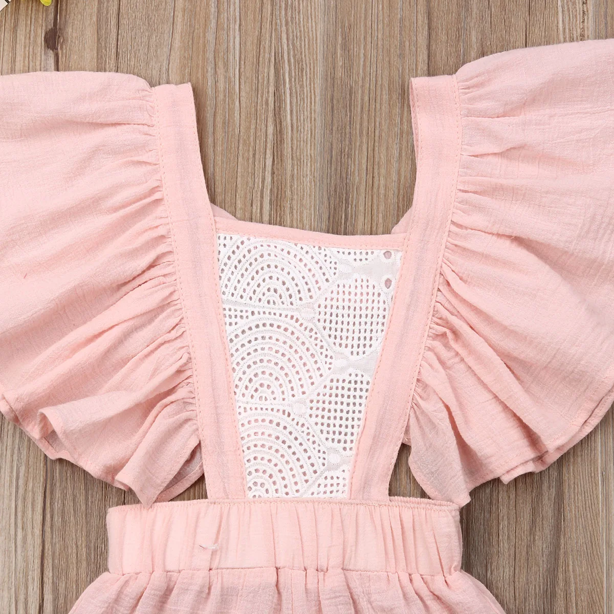 Новинка 2019 года фирменный комбинезон с оборками и рукавами Комбинезон для