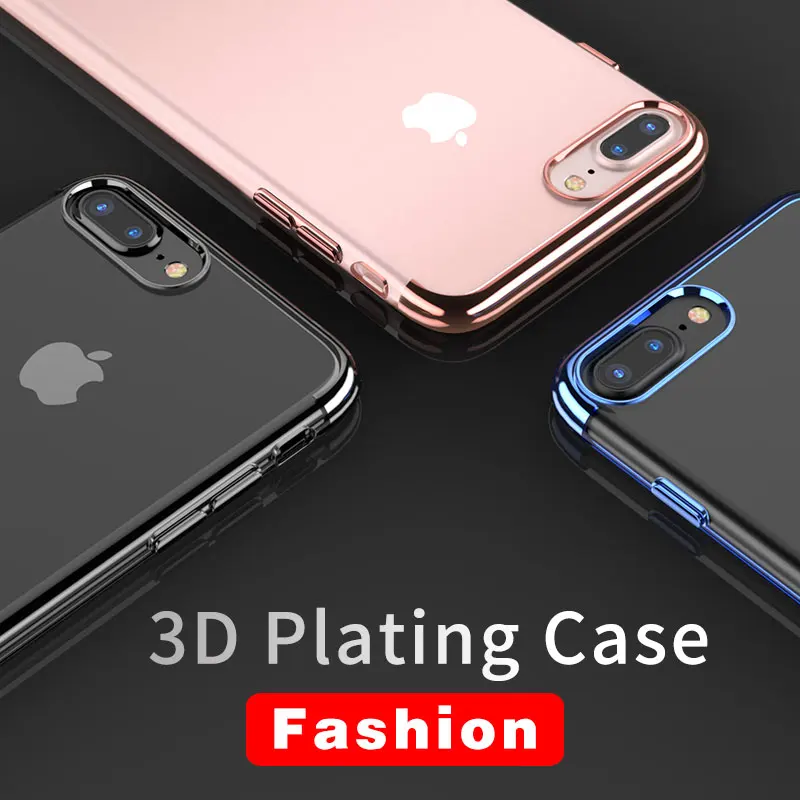 Phone Case For iPhone 7 8 X 3D Transparent Cover 6 S Plus 10 Soft TPU Silicon Shell Capa |