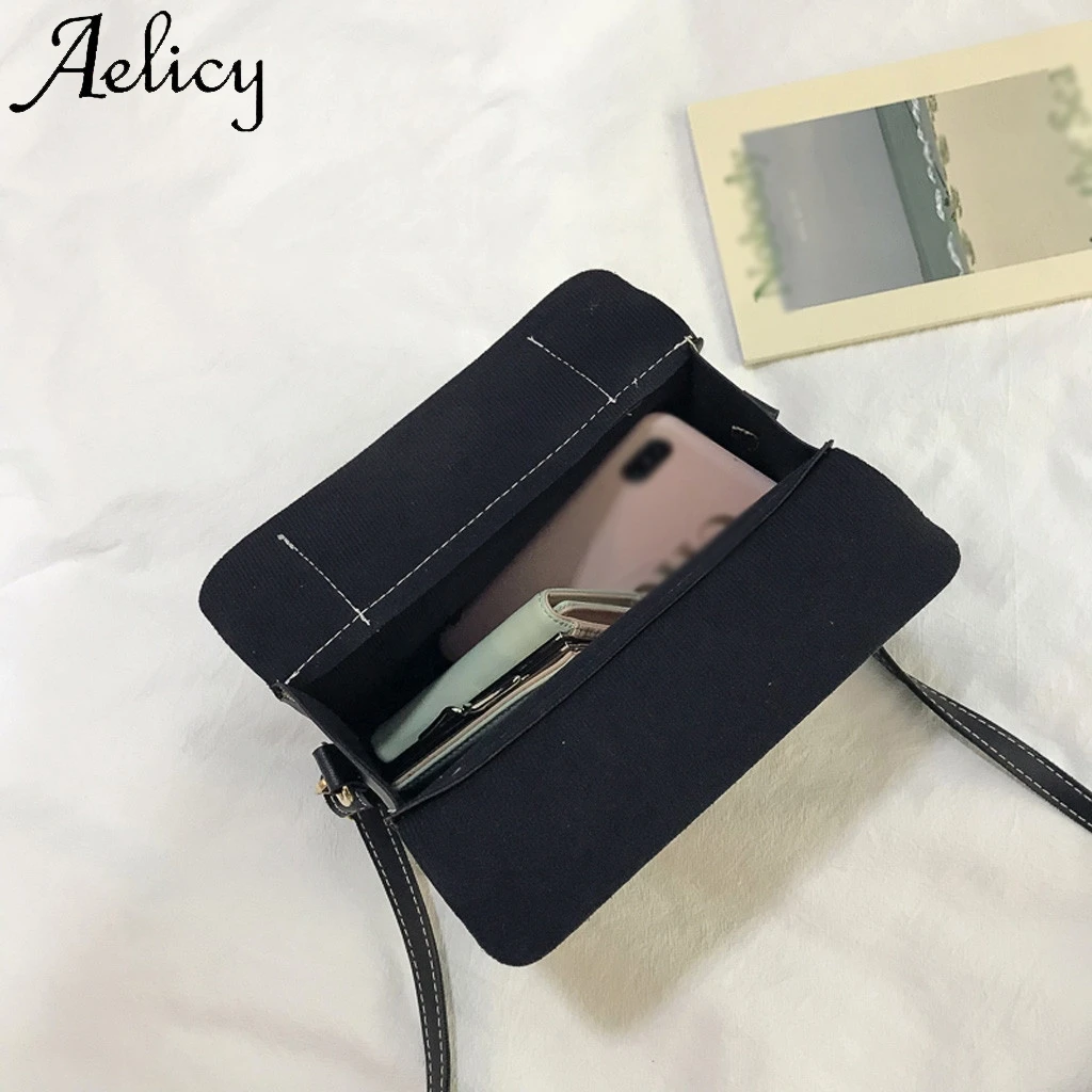 Женская кожаная сумка Aelicy однотонная через плечо высокого качества мессенджер с