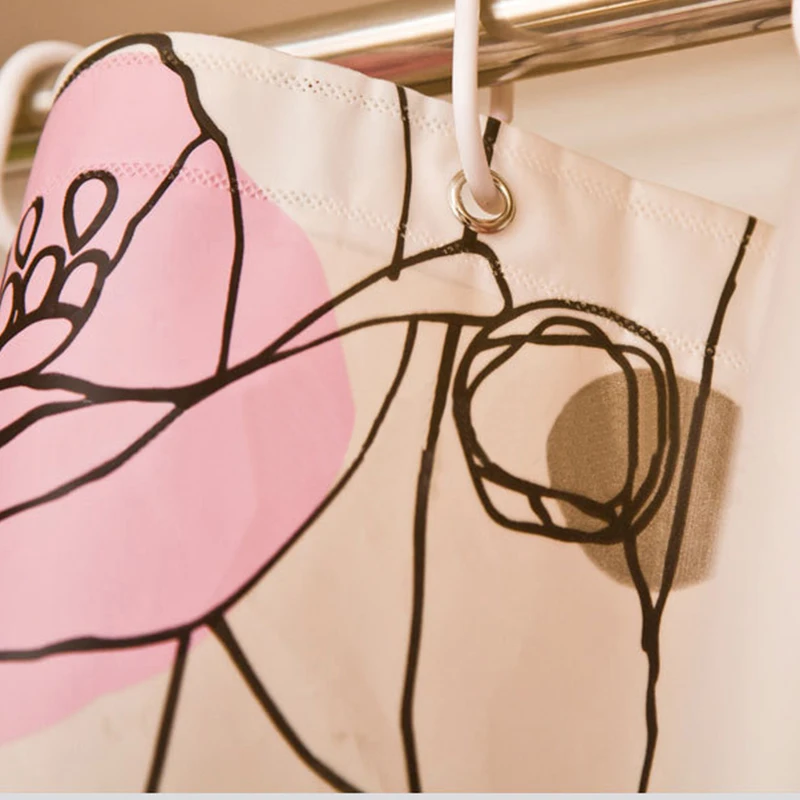 Пасторальный водонепроницаемый PEVA занавески для душа s красочный цветок