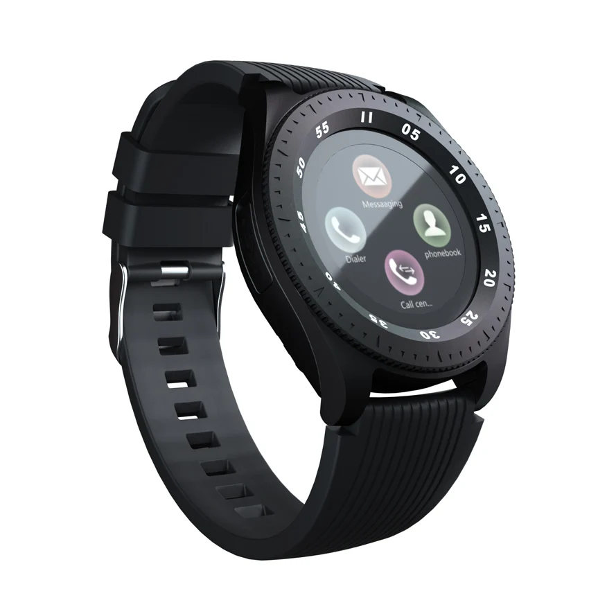 Черный Z4 Smart Phone Watch Android SIM TF Card Dail Call Round Touch Screen Bluetooths 3.0 Watches Men Lady Fitness Health Smartwatch - Цвет: Черный