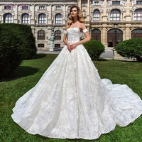 julia kui strapless illusion skin a line wedding dress with elegant lace symmetrical off the shoulder bride dress