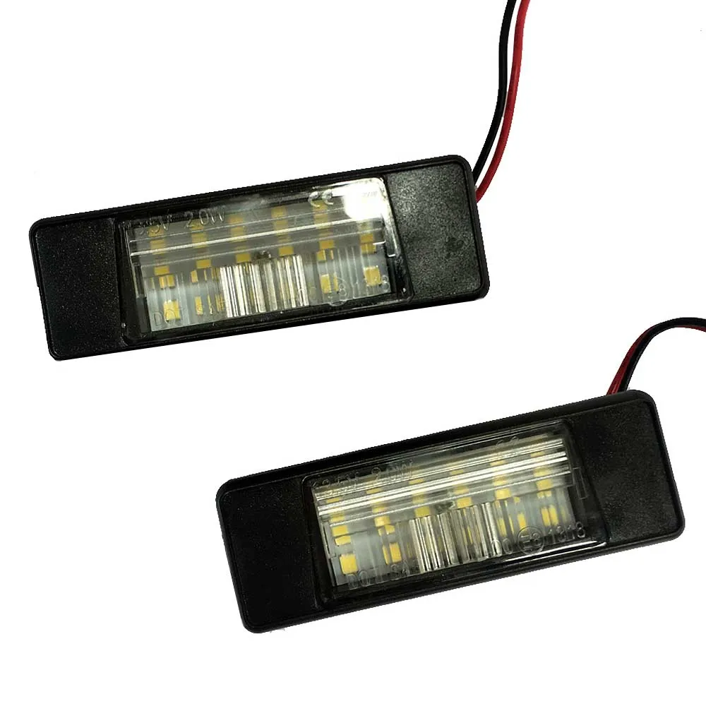 1 Pair Car Headlights LED License Plate Lights For Nissan Qashqai X-trail Juke Primera Super Bright Signal Lamp Car Lights