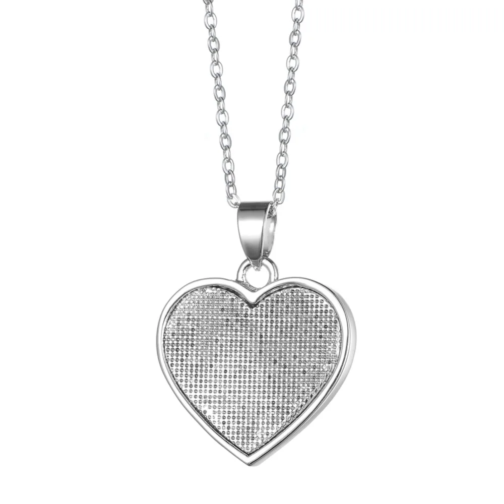 

KIVN Fashion Jewelry Pave CZ Cubic Zirconia Crystal Heart Women Girls Wedding Bridal Pendant Necklaces Promotion Birthday Gifts