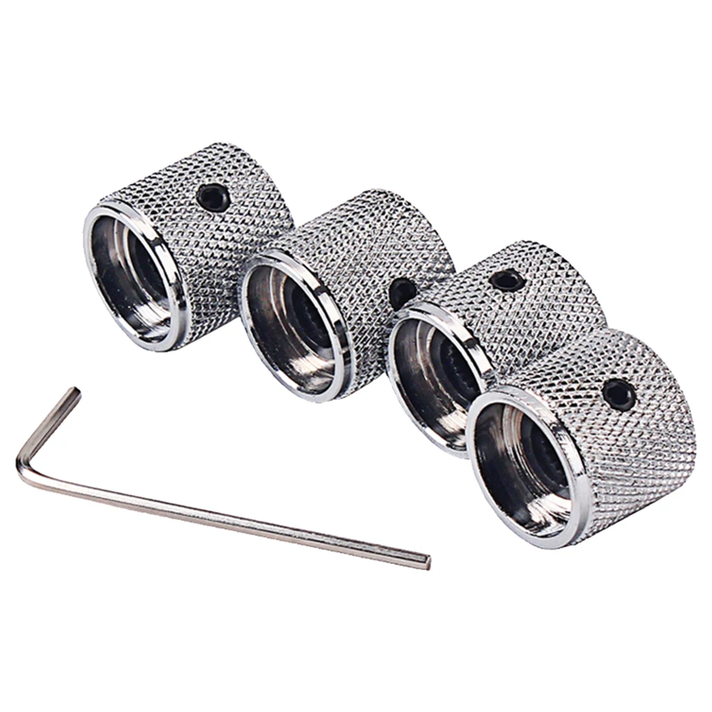 4 шт. электрическая гитара Бас Купол регулятор громкости кнопки с гаечным ключом