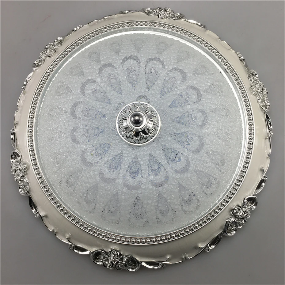 $43.42 European Modern Glass LED Ceiling Light 15W/24W 110V/220V Gold/Silver Ceiling Lamp For Aisle Porch Apartment Study Home Decor