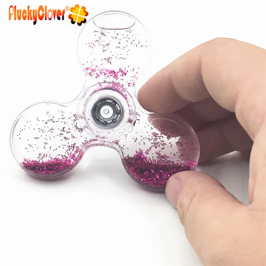 1 шт. новый хрустальный шар Спиннер с зыбучим песком и блестками Tri Spinner ручной
