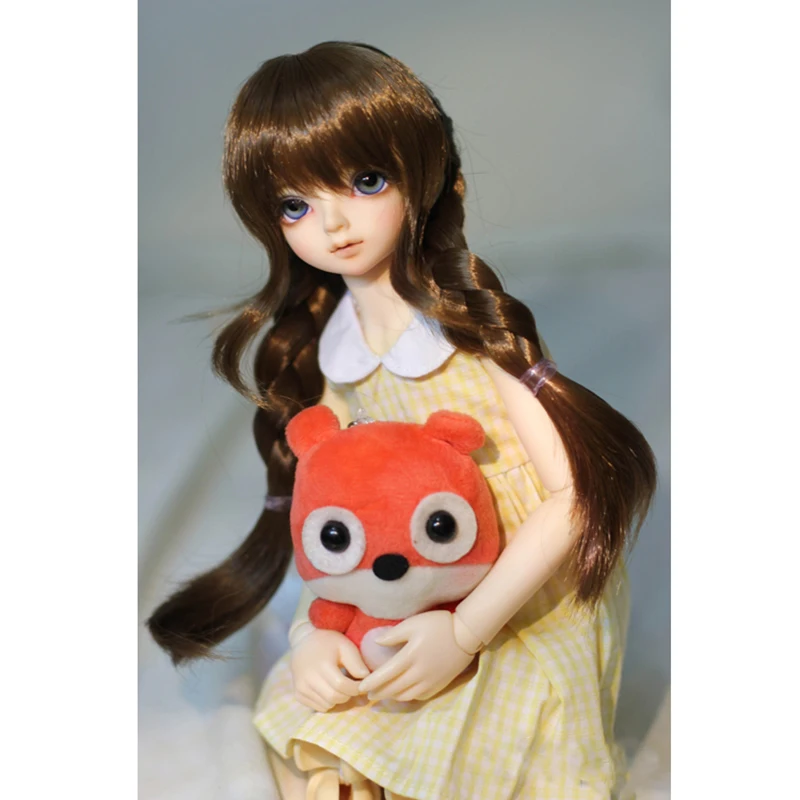 Волосы Allaosify BJD 1/3 1/4 1/6 парик для кукол Bjd с косами высокотемпературные шелковые