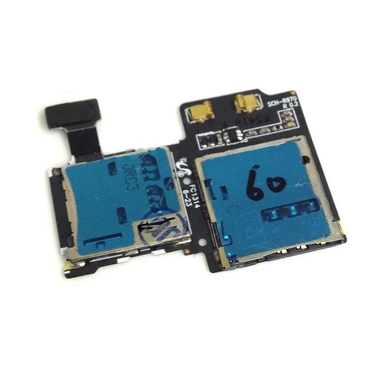 Для samsung Galaxy S4 GT-I9500 I9505 I337 M919 I545 L720 R970 sim-карта и держатель карты памяти MicroSD разъем гибкий кабель