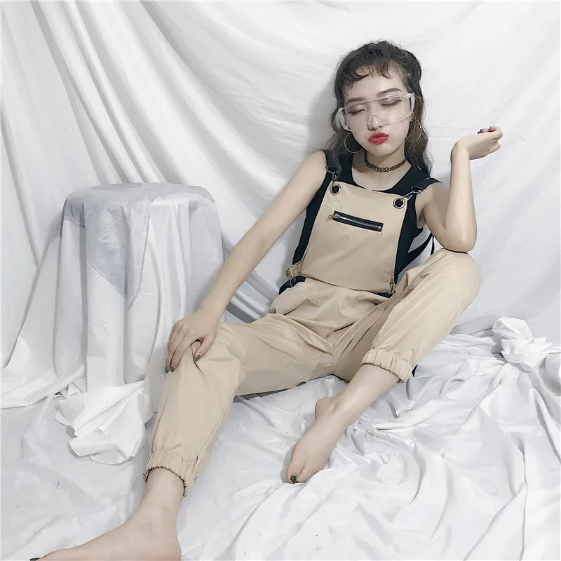 2018 новые женские повседневные брюки Харадзюку в стиле хип хоп с карманами на
