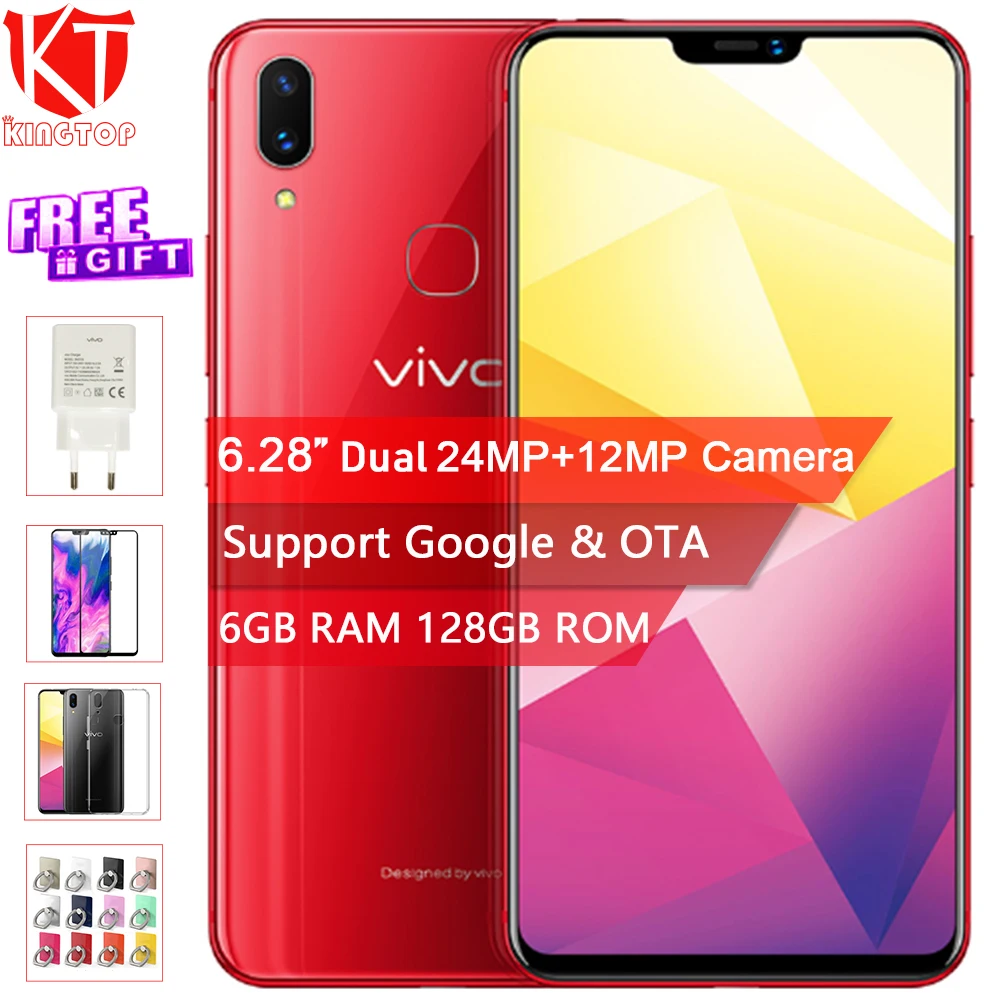 Оригинальный VIVO X21i мобильный телефон 6 28 &quotполный экран ГБ ОЗУ 128 Гб ПЗУ