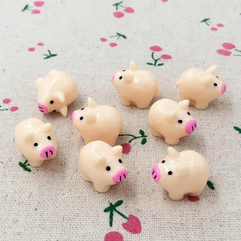 10 шт. каваи плоская задняя часть полимерная свинья сказочные садовые миниатюрные