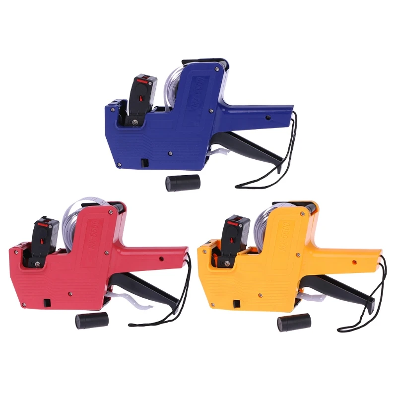 

1Set MX-5500 8 Digits Price Tag Gun Labeler Labeller Stickers Label Paper +2 Ink Roll Price Tag Labeller New