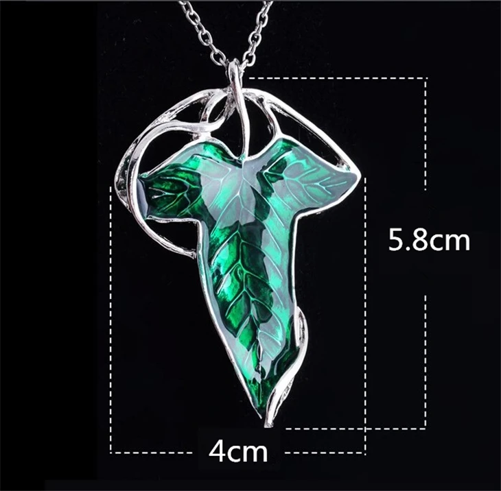 

The Elf Green Leaves of Lorien Necklace Leegolas Broochss Pin Pendant Enamel Fashion Delicate Movie Jewelry Men Women Wholesale