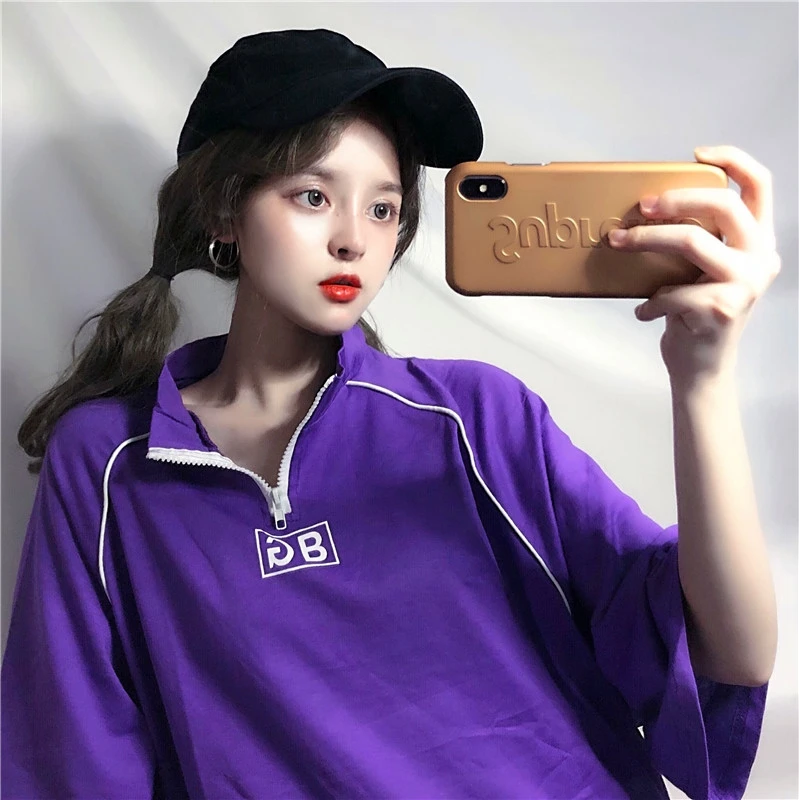 Новинка Летняя женская одежда ulzzang Корейская хипстерская стильная свободная