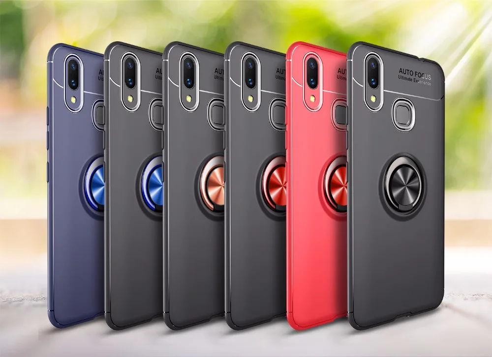 TPU Cover For Huawei Nova 3i 3 Case Productive Finger Ring Holder Matte Soft Silicone Stand P Smart Plus |
