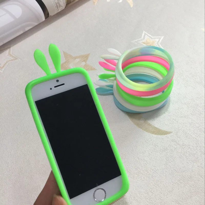 Jiban с милыми заячьими ушками Мультфильм универсальный для девочек Мягкий