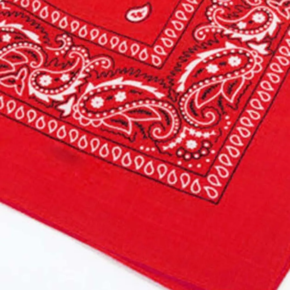 Red Summer Bandana Paisley Headwear Biker Cover Scarf Cotton Square Kerchief | New