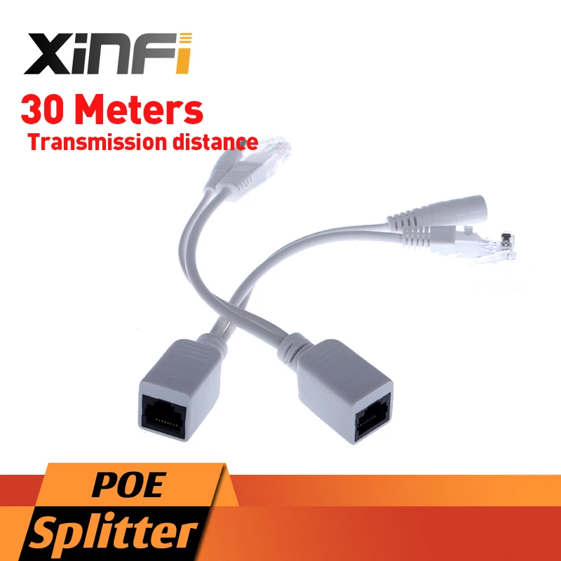 2 пар/лот Пассивный кабель PoE сплиттер питания через Ethernet IP камера разъем и
