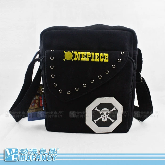 one piece anime canvas black shoulder bag messager casual fashion new | Багаж и сумки