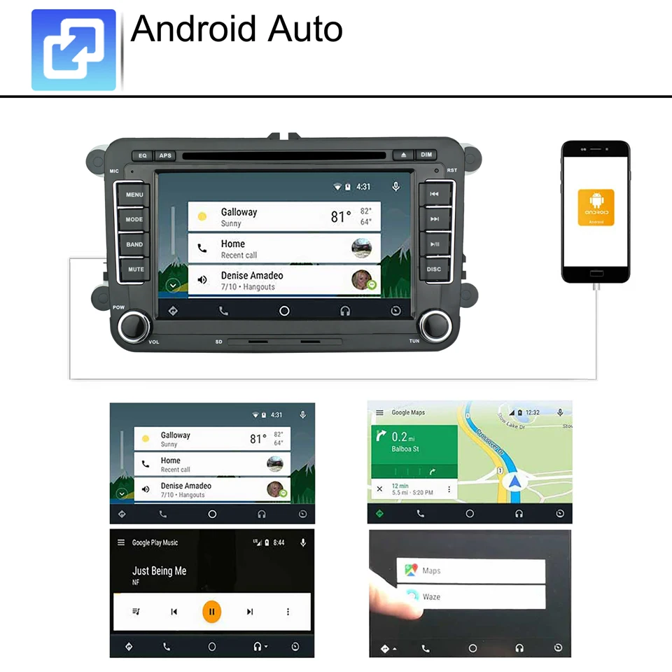 2 Din Авто carplay автомобильный dvd-плеер gps Радио стерео для VW GOLF 6 Polo Bora JETTA B6 PASSAT Tiguan SKODA OCTAVIA Bluetooth телефон